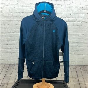 Russell Athletic Blue Performance Jacket with Hood and Full-Zip